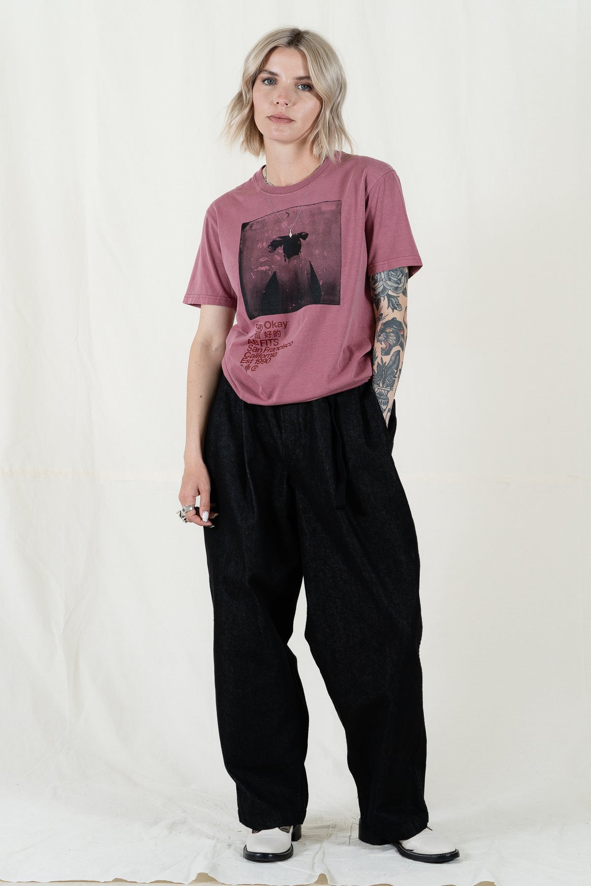 Stay Okay S/S Faded Flowerbud Graphic Tee