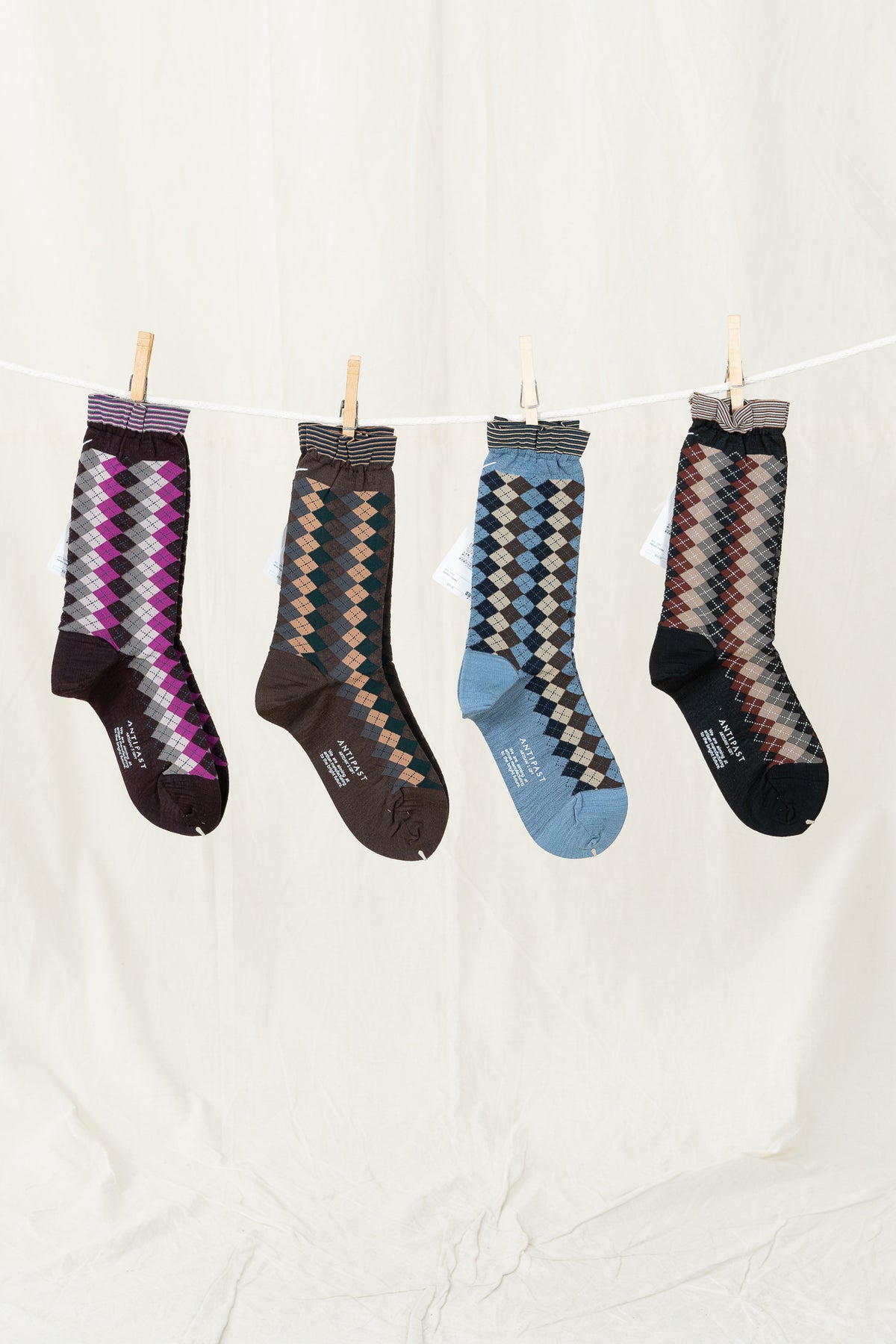 Antipast Argyles Women's Socks - Dark Brown