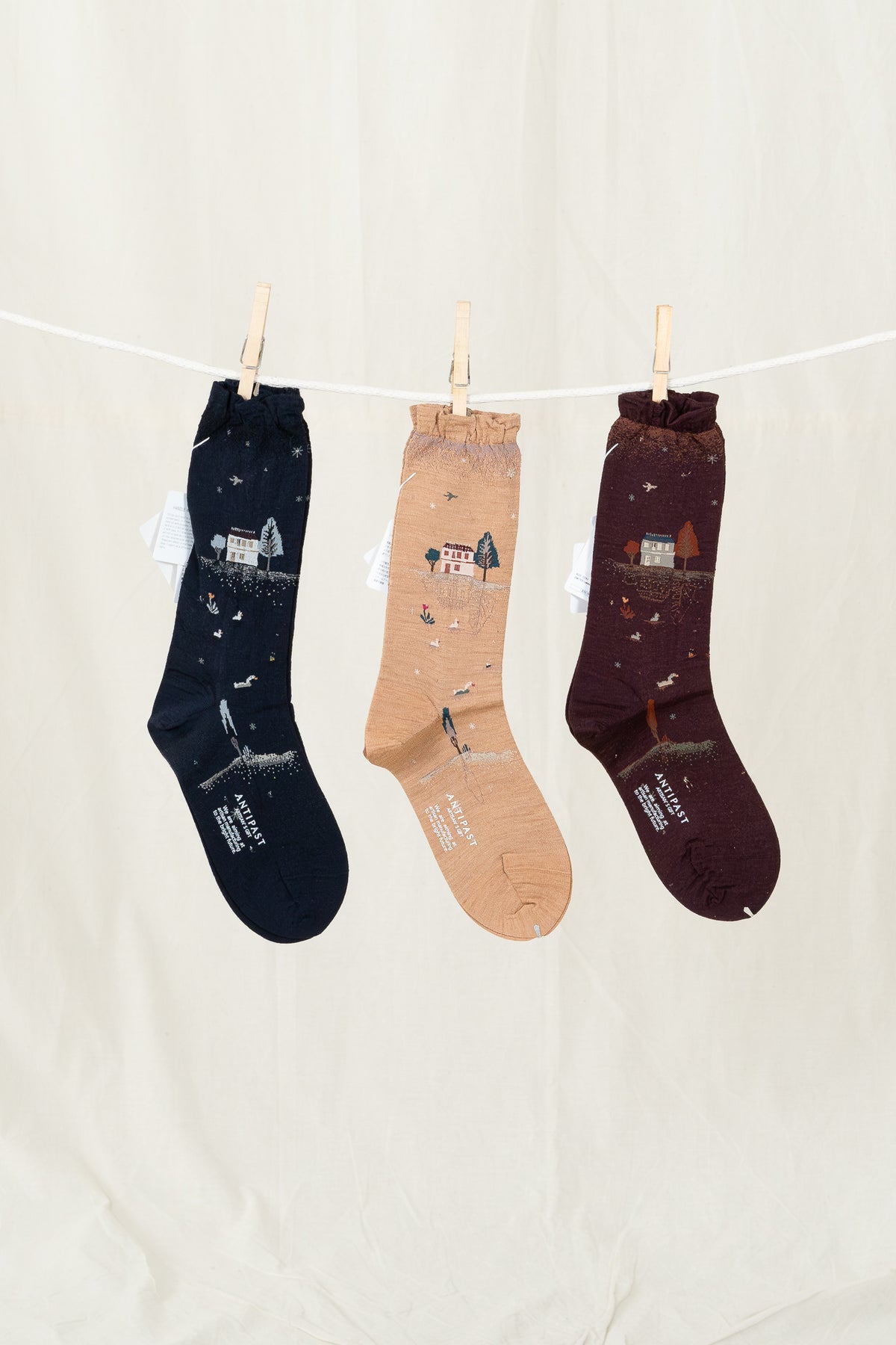 Antipast Lakeside House Women's Socks - Black Navy