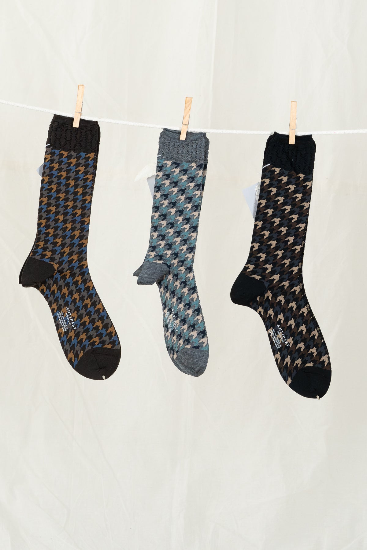 Antipast Chidori Men's Socks - Brown