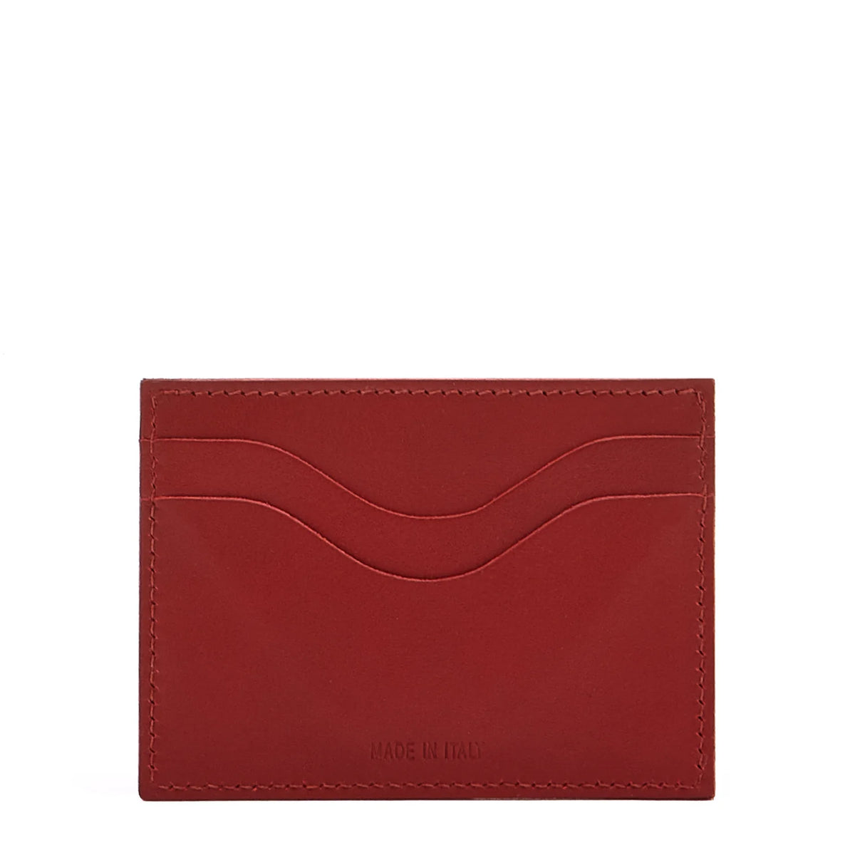 Il Bisonte Salina Card Case in Red