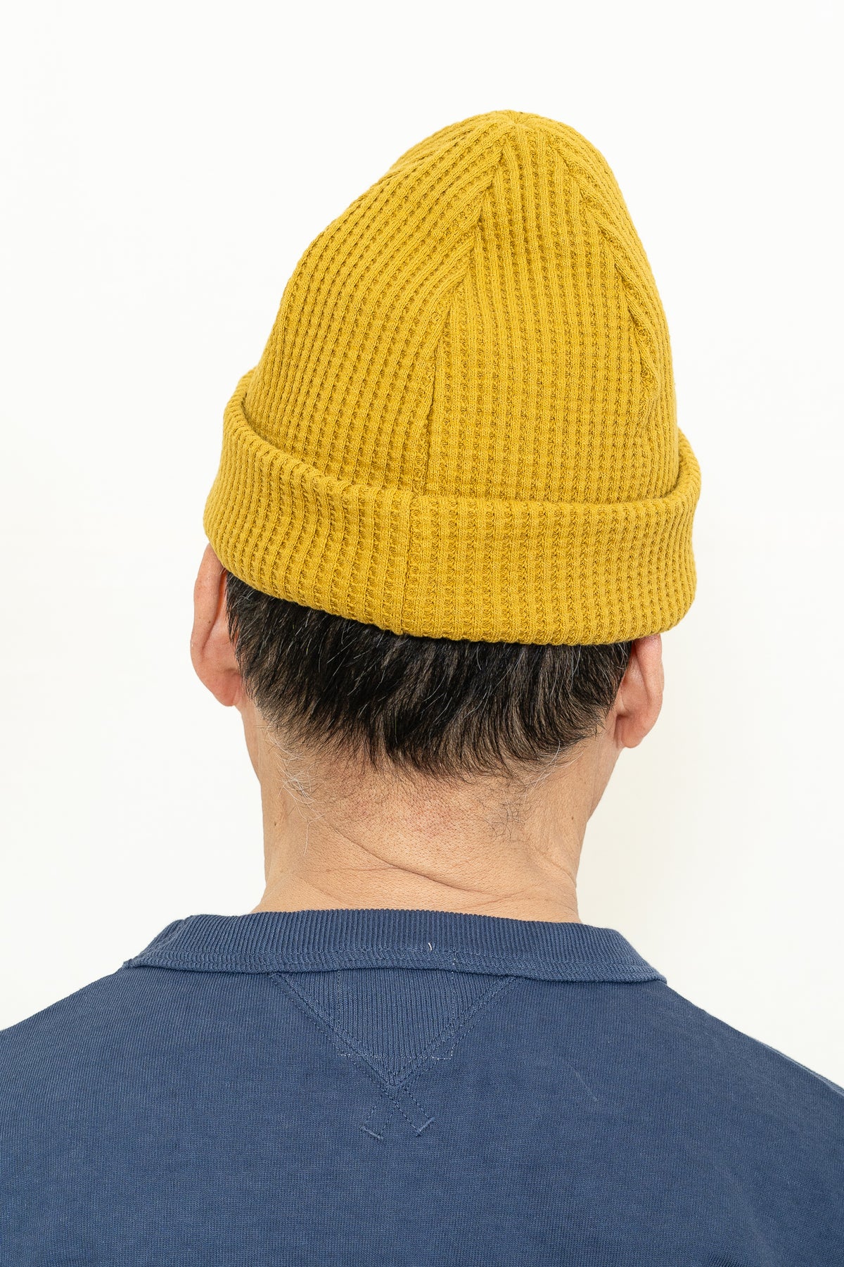 Jackman Waffle Knit Cap in Mustard