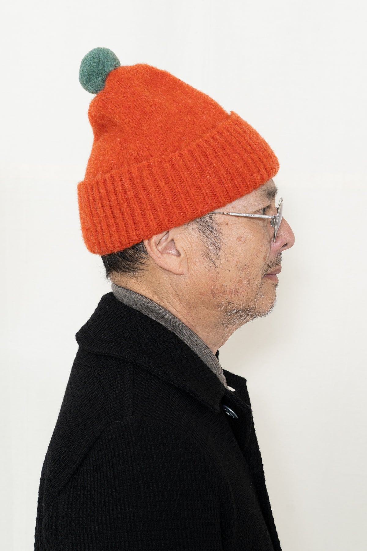 Jo Gordon Plain Hat Contrast Pompom in Furnace