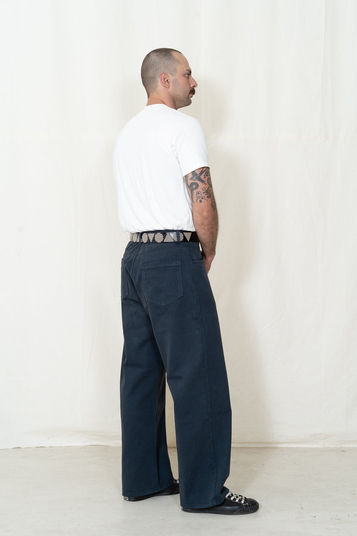 HANSEN Milan Straight Trouser-Washed Black