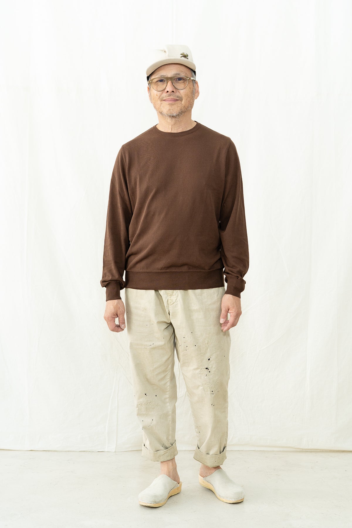 GRP TEC 1/14 Crepe Cotton Crewneck Sweater