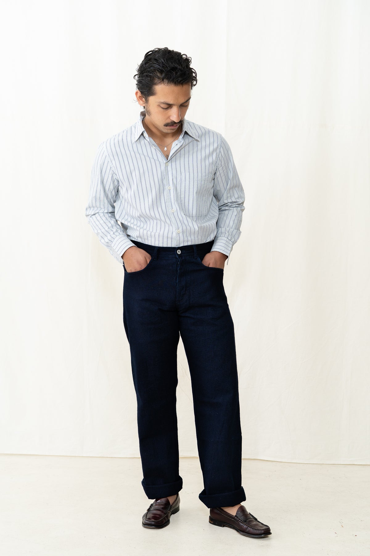 HANSEN Dean in Indigo Dobby