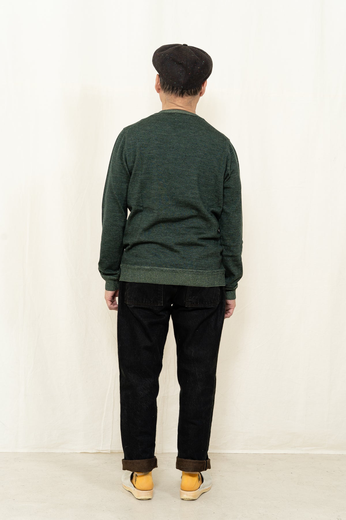 Casa Isaac ART. CC29 L/S Crewneck in Green Sage