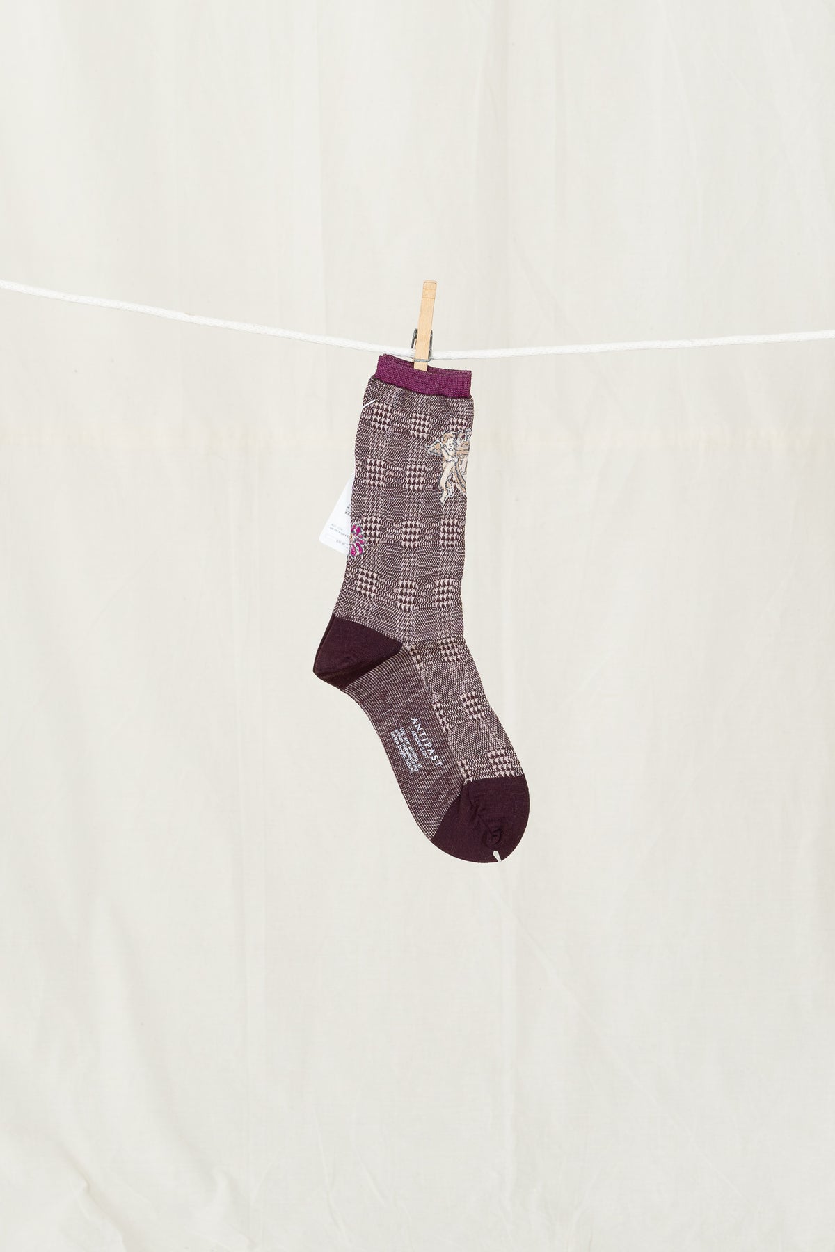 Antipast Angel's Emblem Women's Socks - Wine