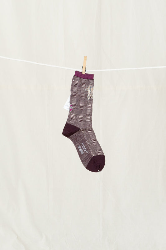 Antipast Angel's Emblem Women's Socks - Wine
