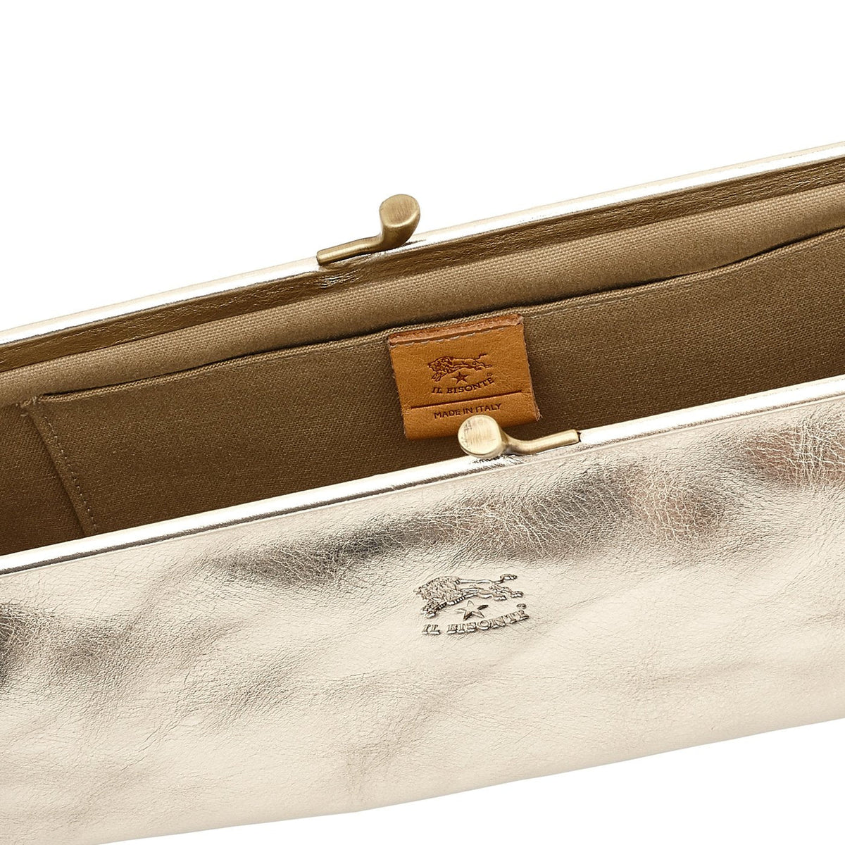 Il Bisonte Manuela Clutch Bag in Platinum