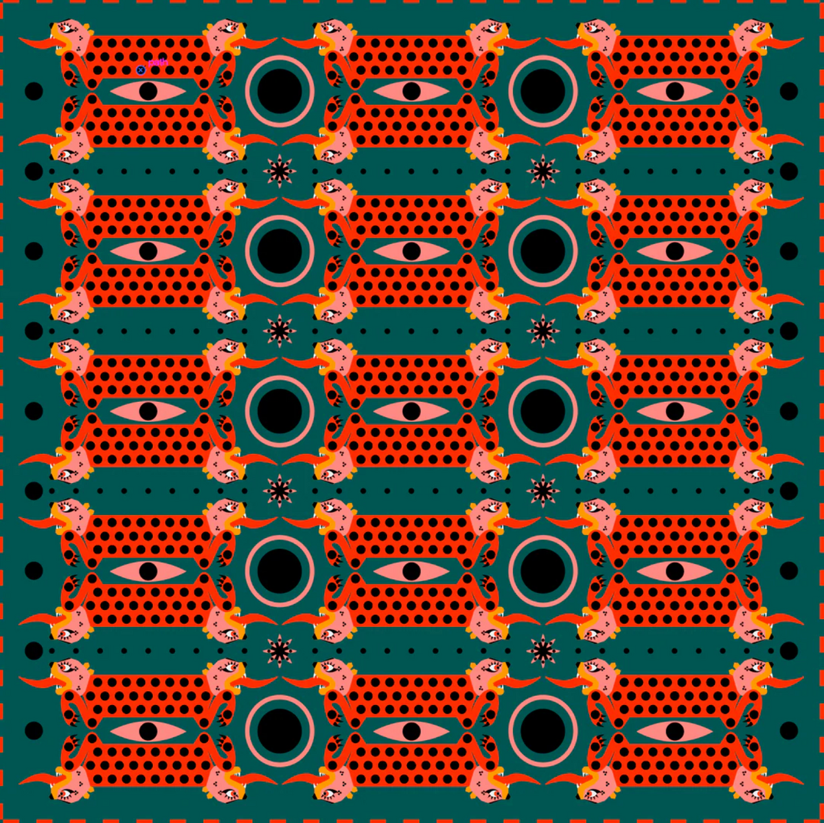 MUR Orange Tiger Bandana