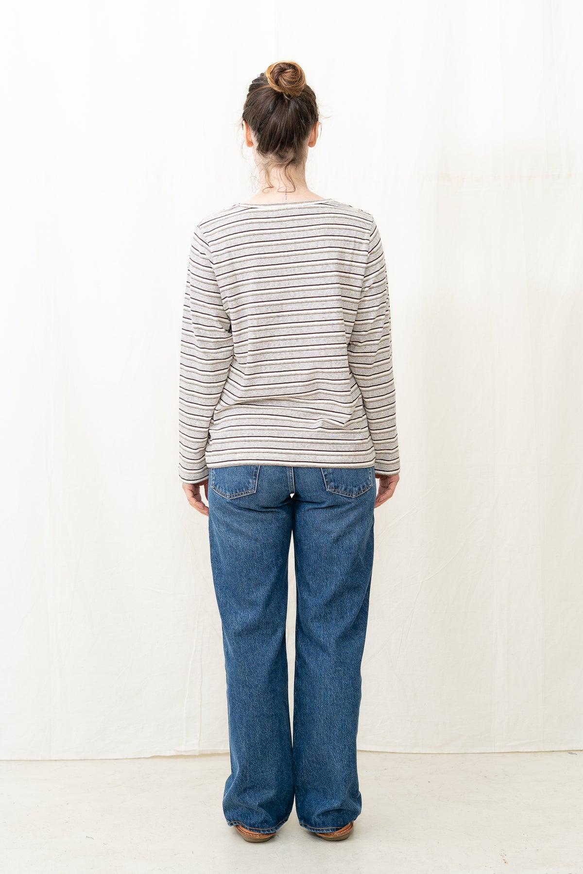 SARAHWEAR Stripe Jersey Shirt in Ivory
