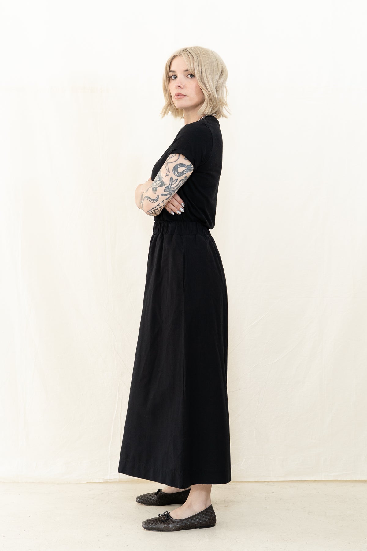 Beaumont Organic Mazu Poplin Pant in Black