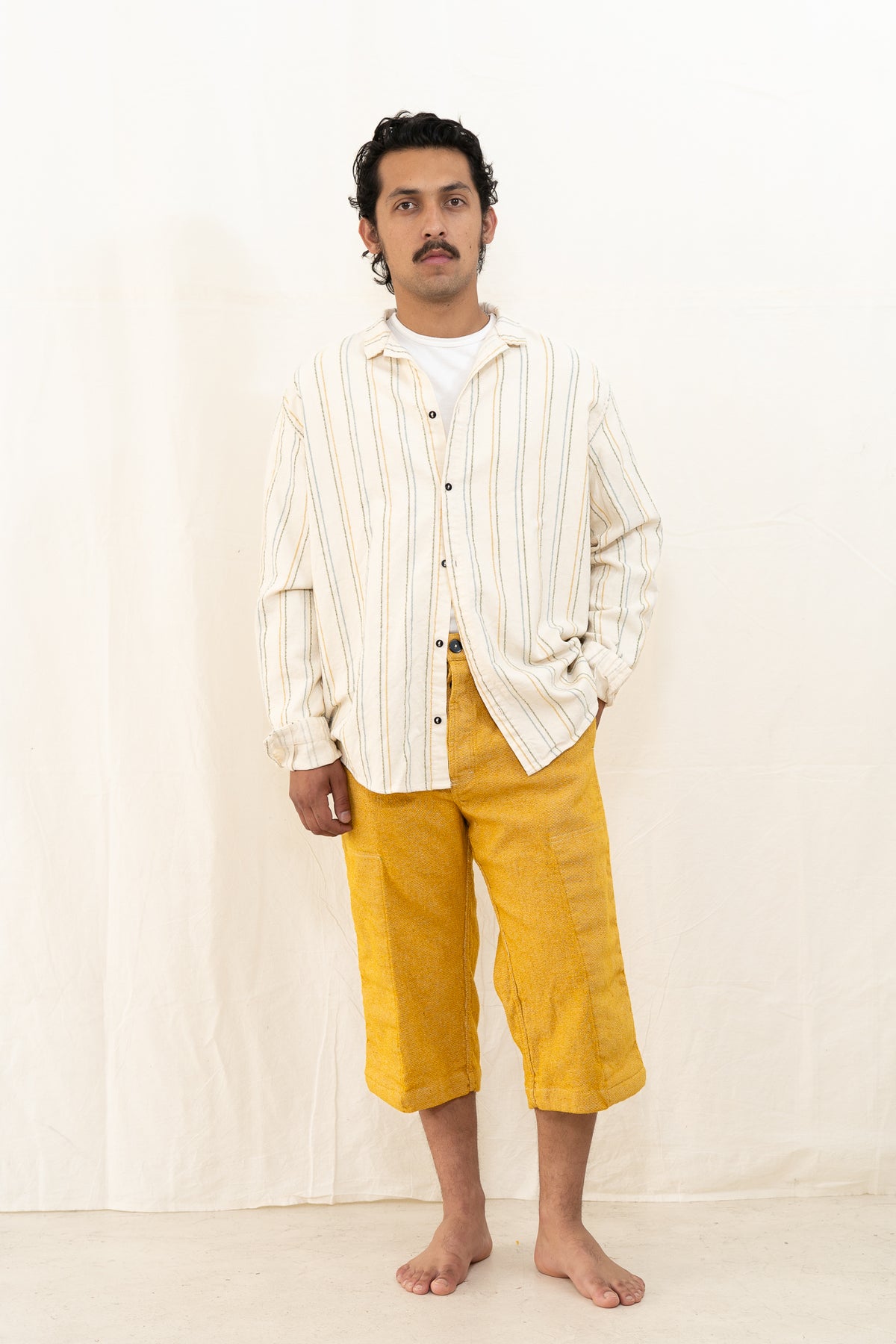 Tender Galloon Shorts in Yellow Twill