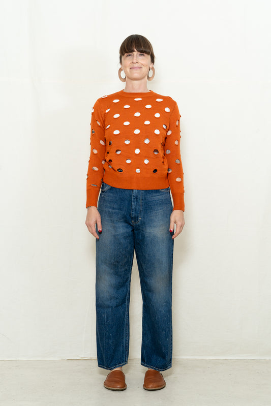 DEGEN Bind Off Crewneck Sweater in Koi