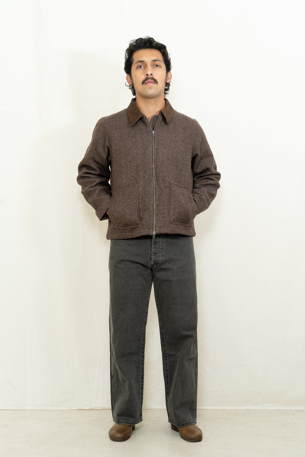 Far Afield Josef Jacket in Brown Check