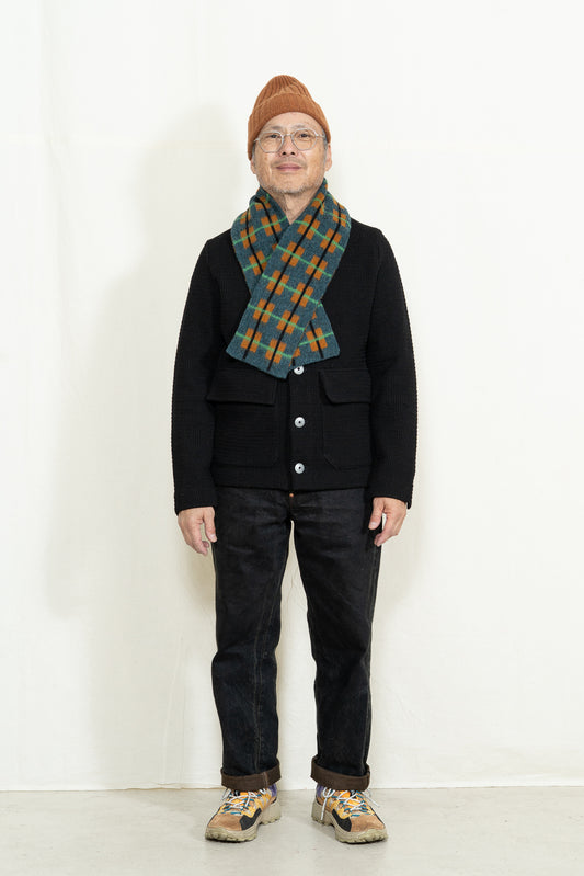 Jo Gordon Brushed Tartan Scarf in Lugano