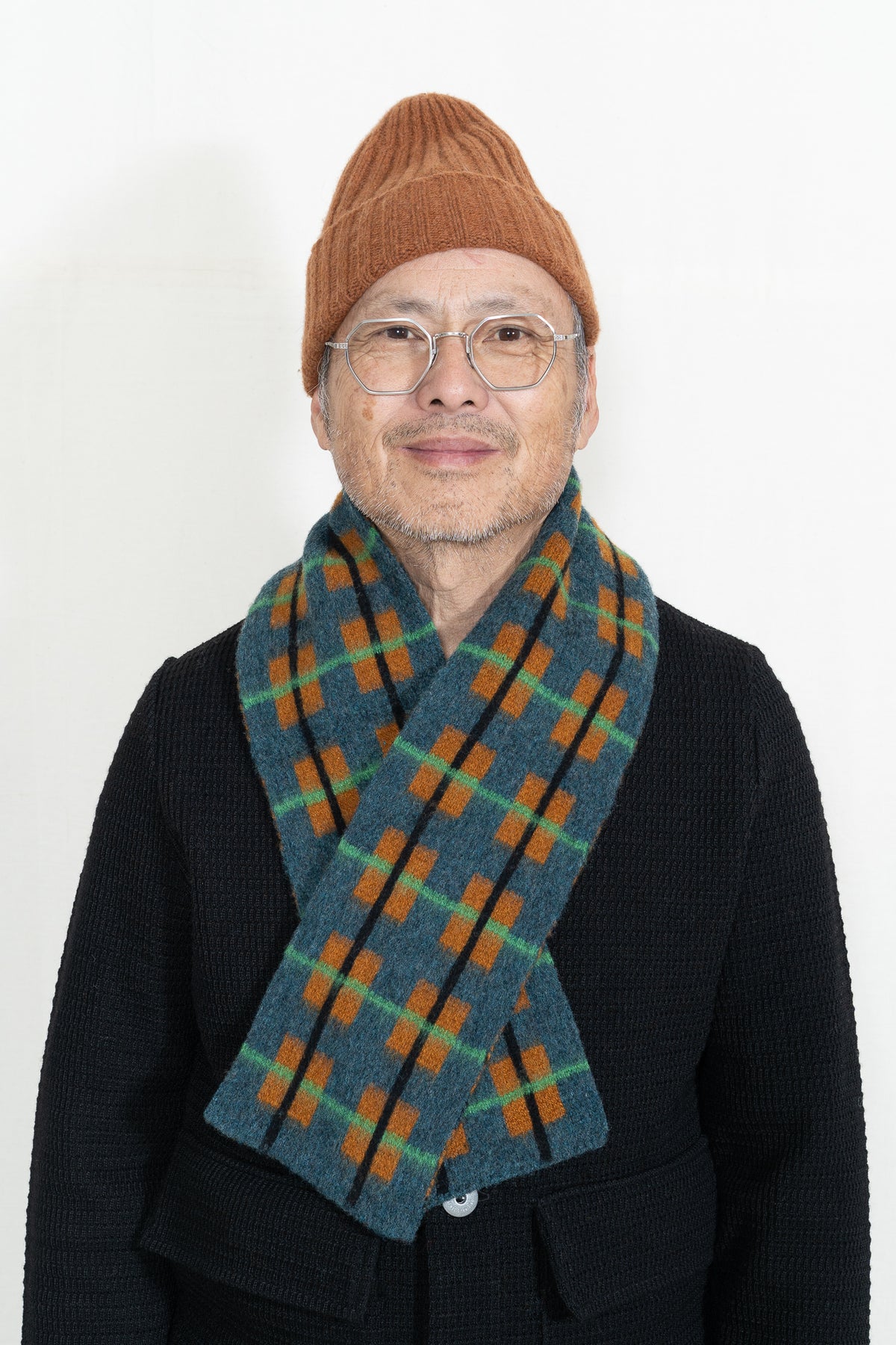 Jo Gordon Brushed Tartan Scarf in Lugano