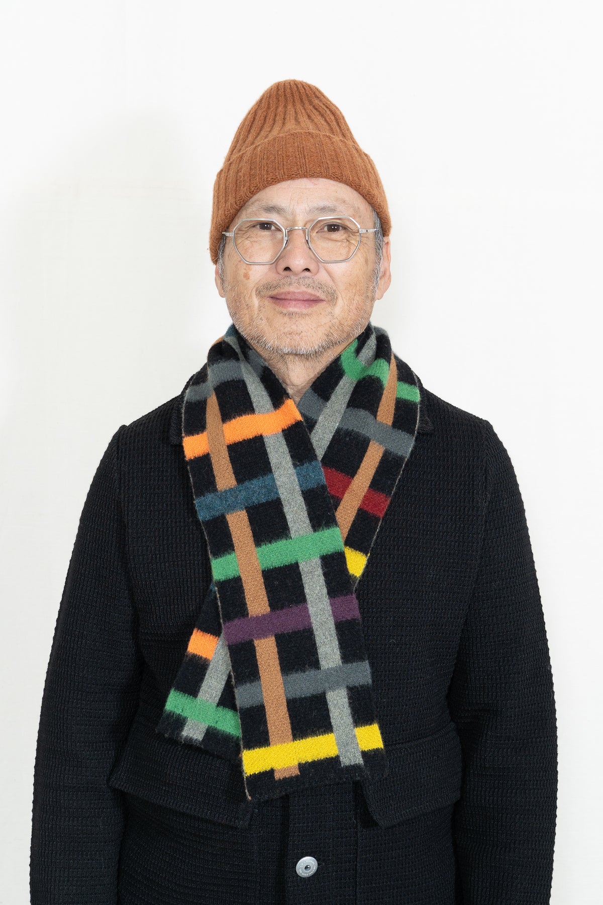 Jo Gordon Brushed  Weave Scarf in Black