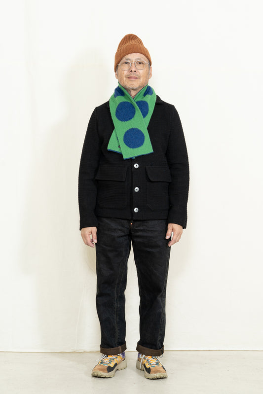 Jo Gordon Brushed Spot Scarf in Nightsky/Pagoda