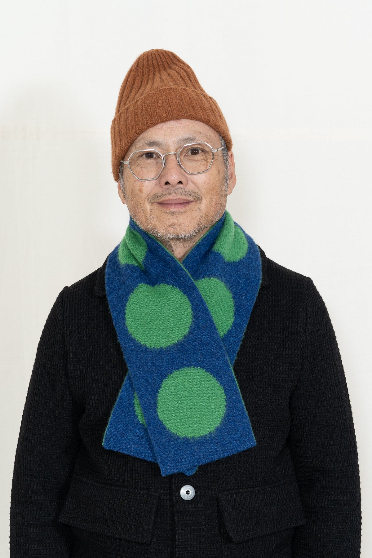 Jo Gordon Brushed Spot Scarf in Nightsky/Pagoda
