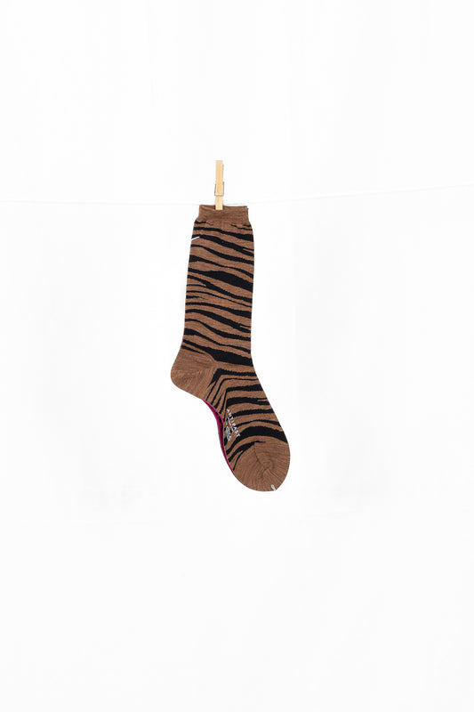 Antipast Zebra Women's Socks - Brown