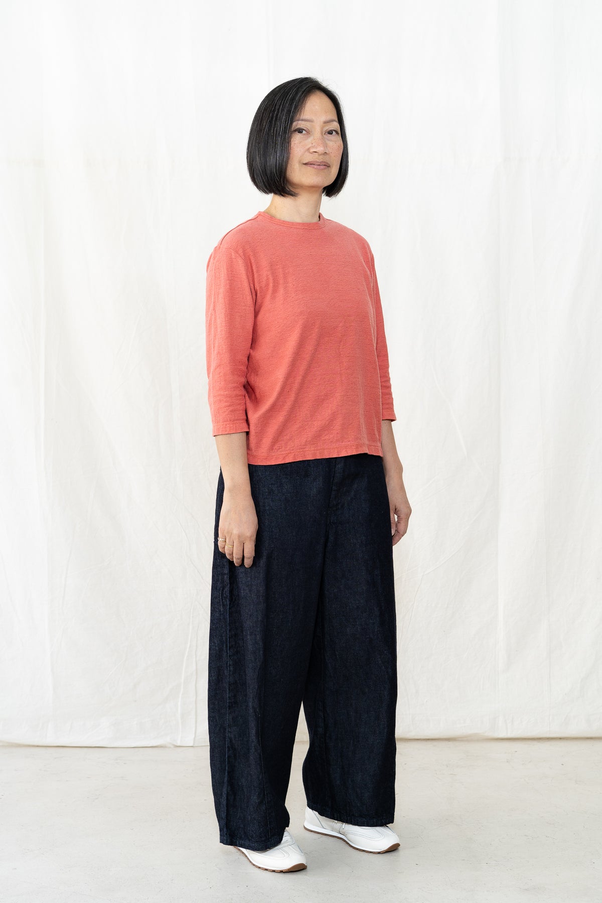 TEZOMEYA Women's 3/4 Sleeve Box Tee