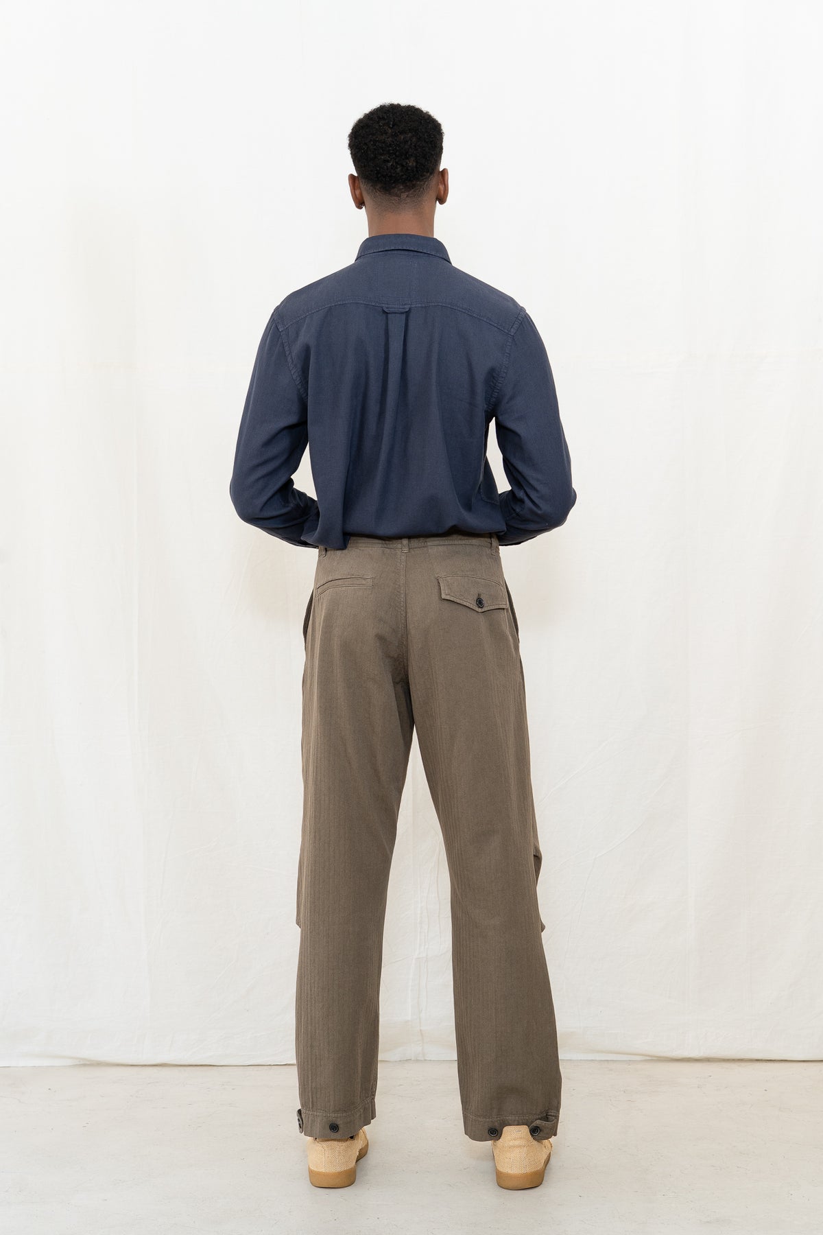 Hansen Karlo Wide Utility Trouser in Sage