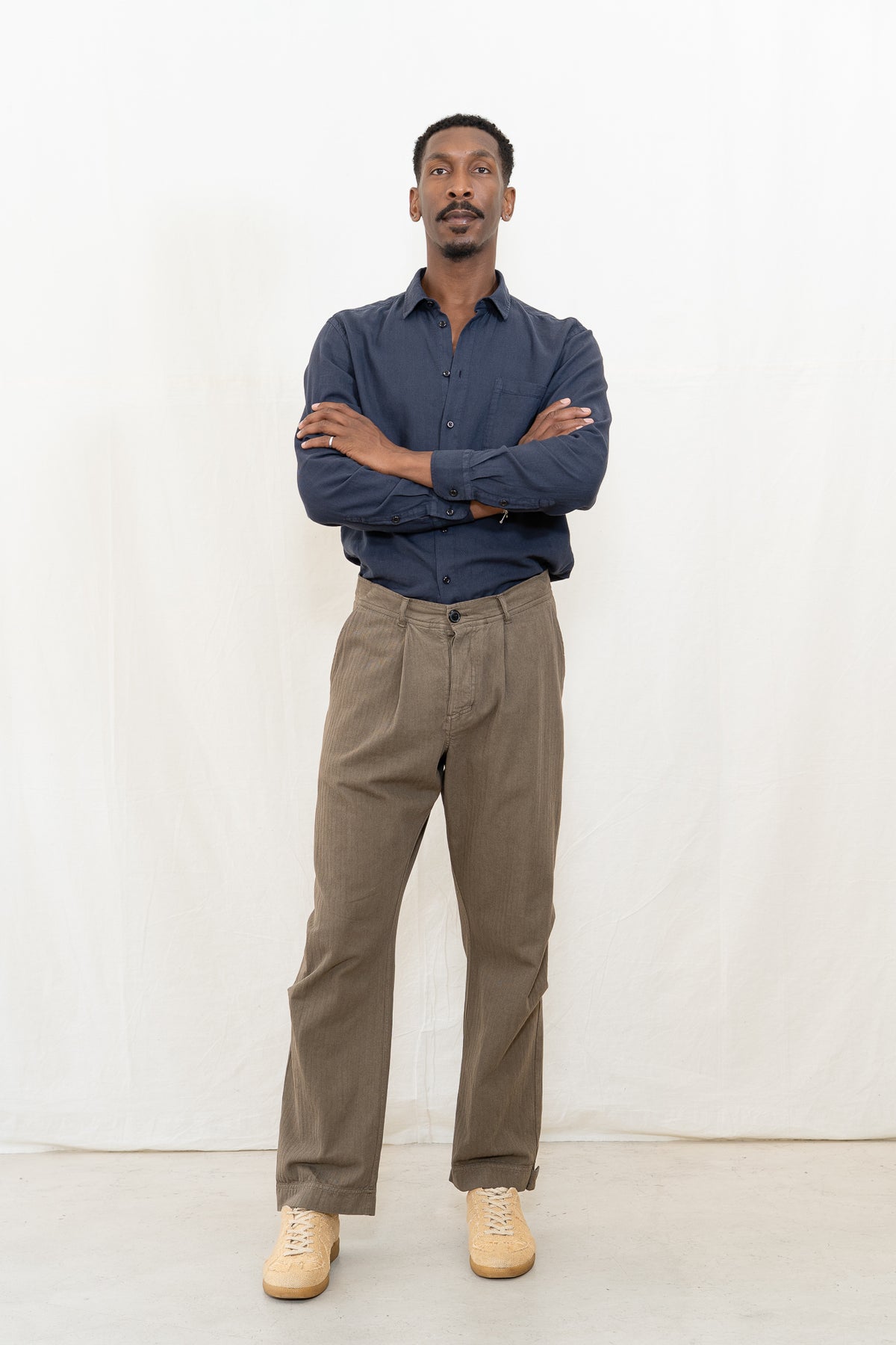 Hansen Karlo Wide Utility Trouser in Sage