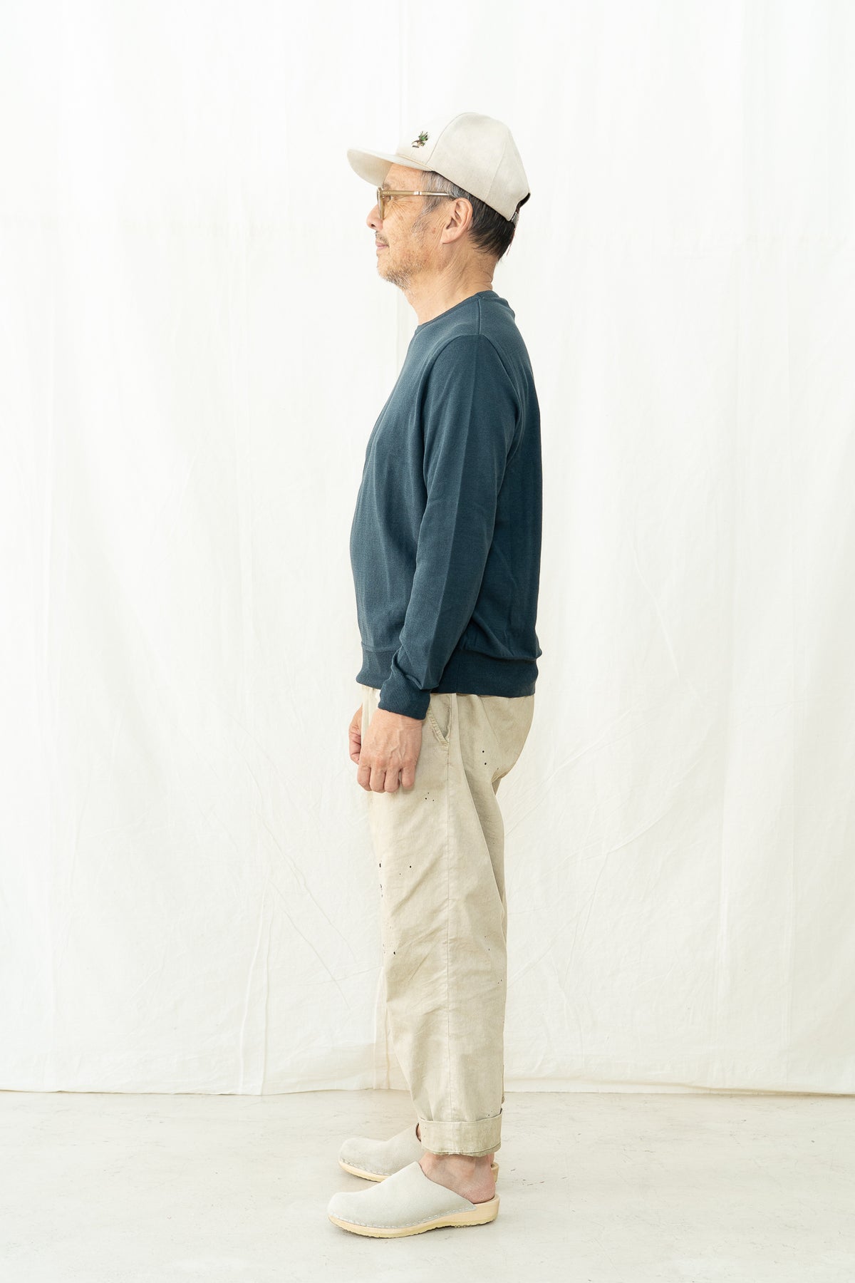 GRP TEC 1/14 Crepe Cotton Crewneck Sweater