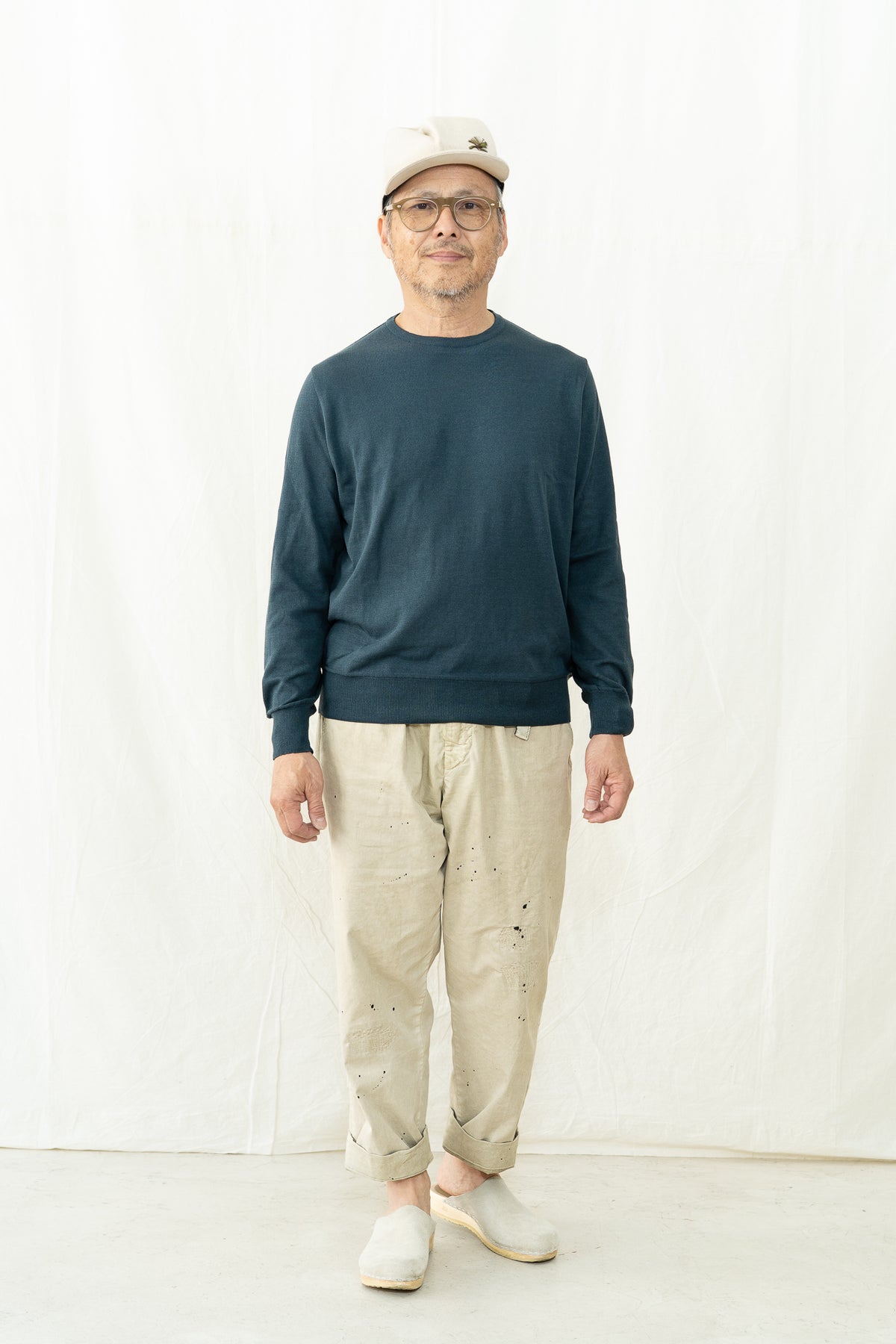 GRP TEC 1/14 Crepe Cotton Crewneck Sweater