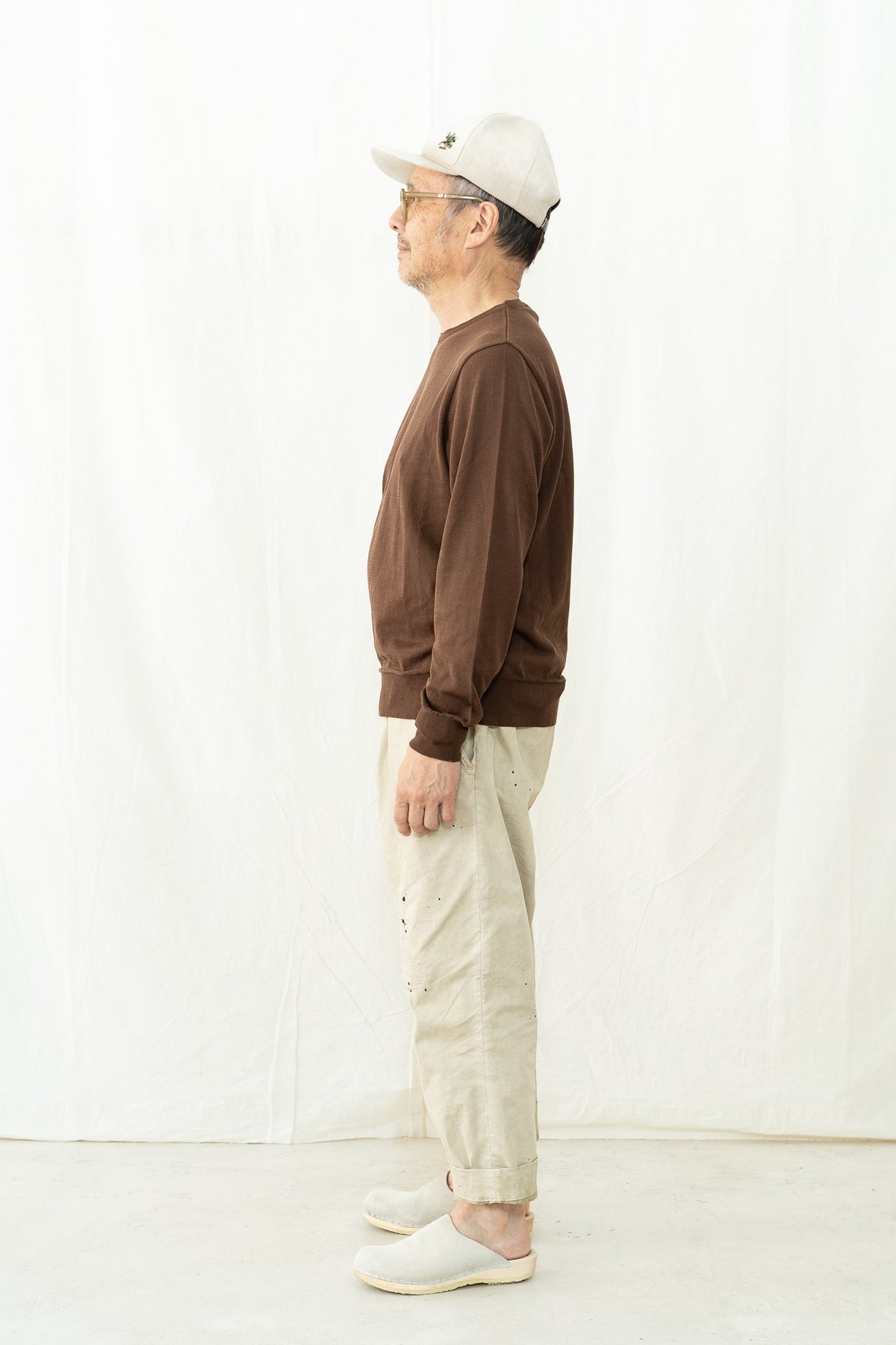 GRP TEC 1/14 Crepe Cotton Crewneck Sweater