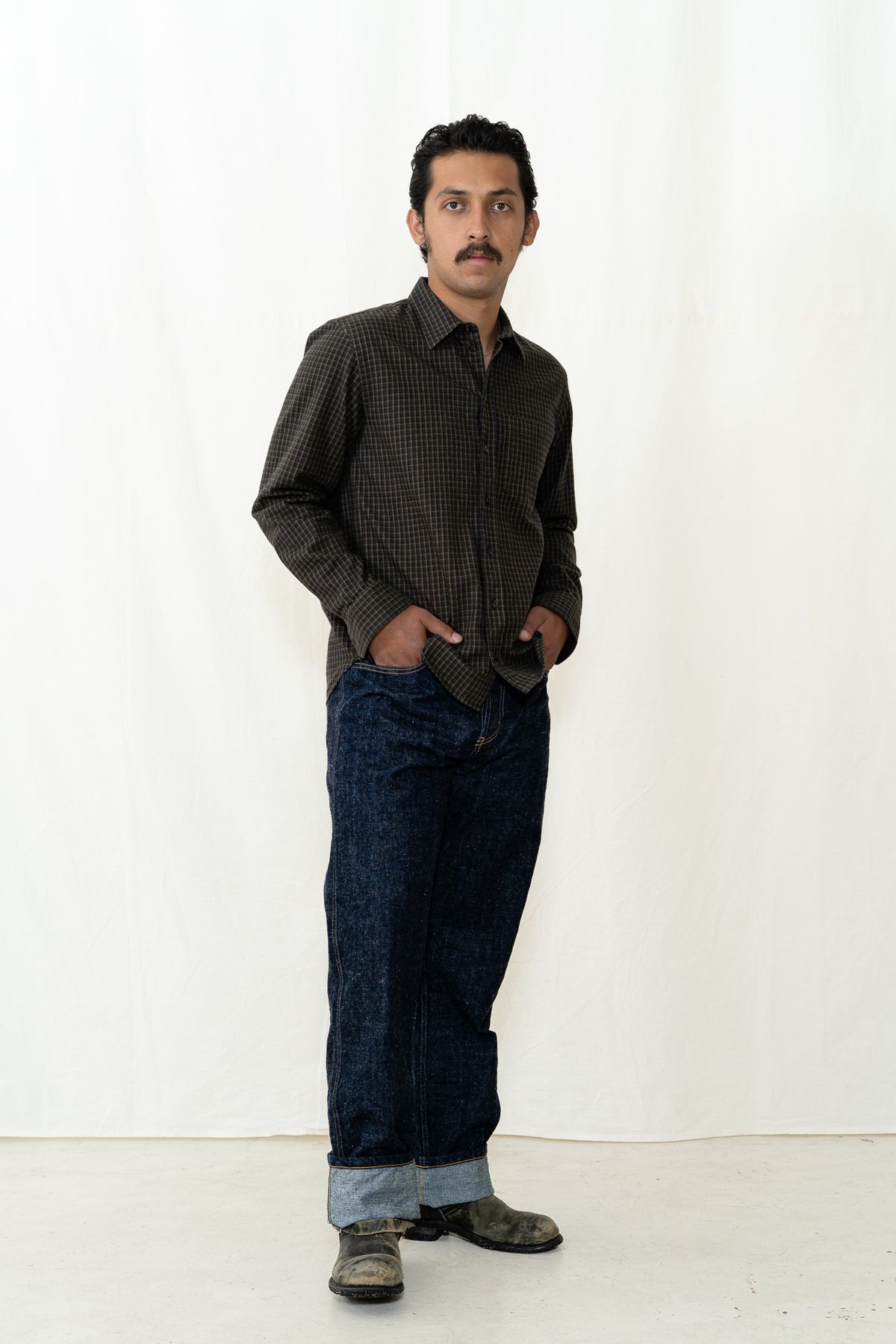 HANSEN Raymond Shirt in Dark Check
