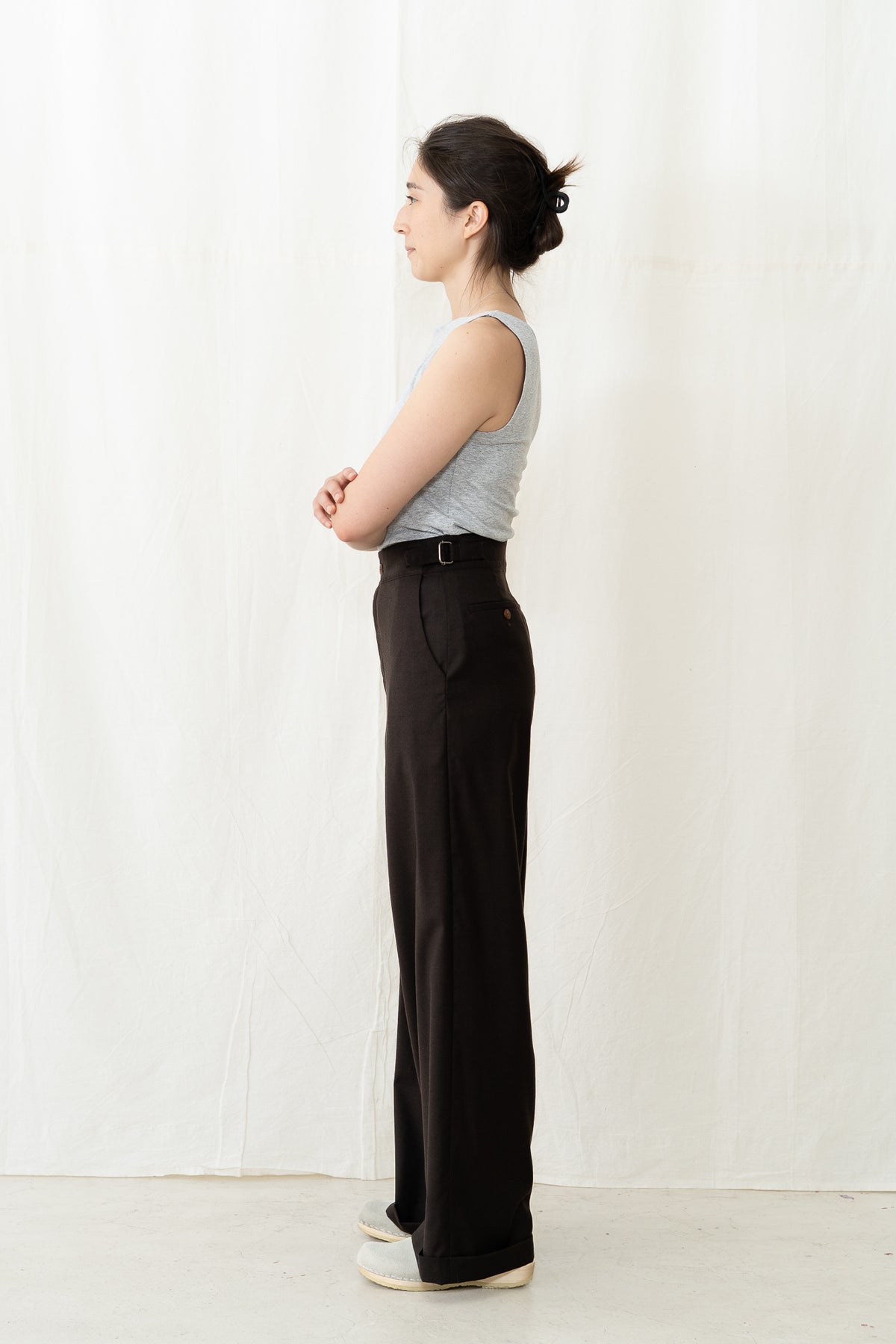 HYE SUN MUN Atelier Wide Pants in Brown