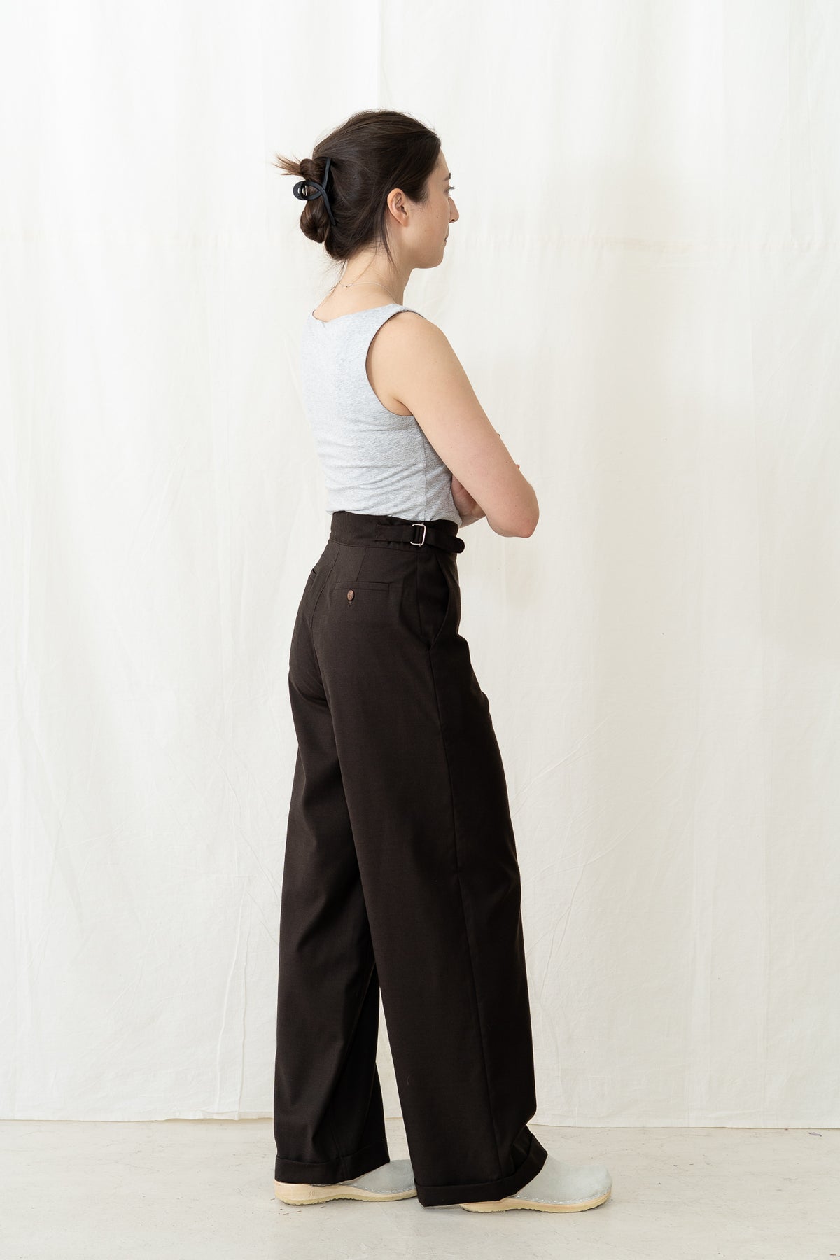 HYE SUN MUN Atelier Wide Pants in Brown