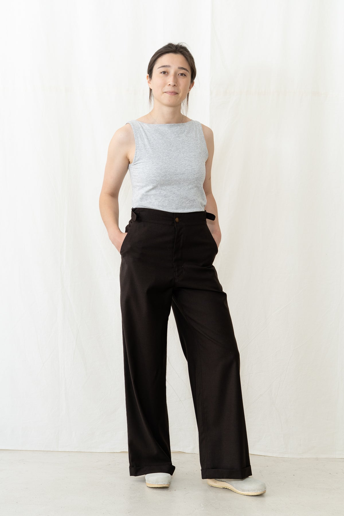 HYE SUN MUN Atelier Wide Pants in Brown