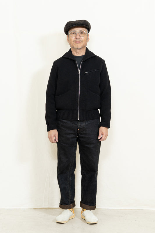 Max Rohr MAX 3 Wool Zip Jacket in Black