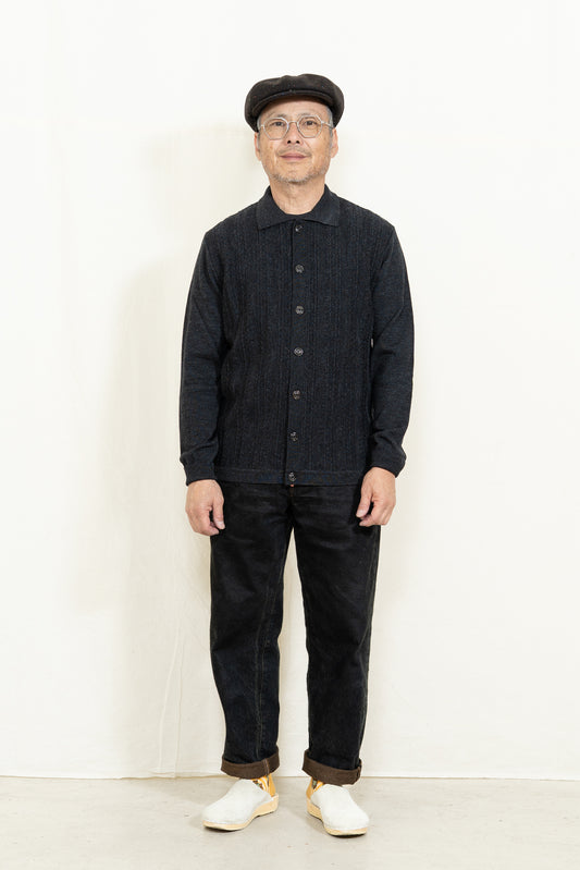 GRP ART. J5 L/S Open Polo in Charcoal