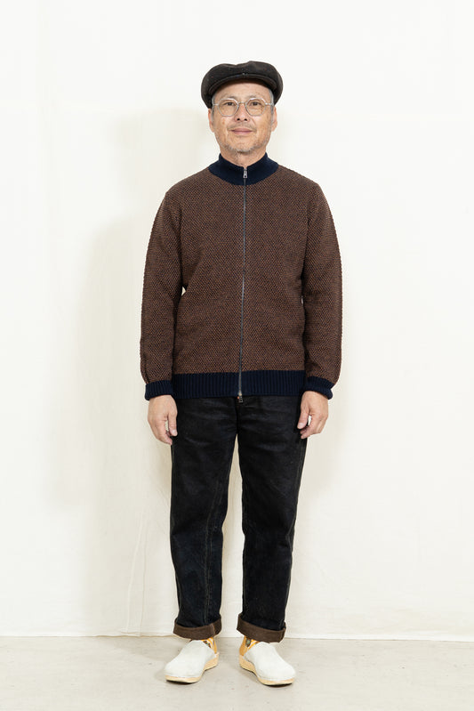 GRP ART. TEC6BIC Zip Jacket in Blue-Rust