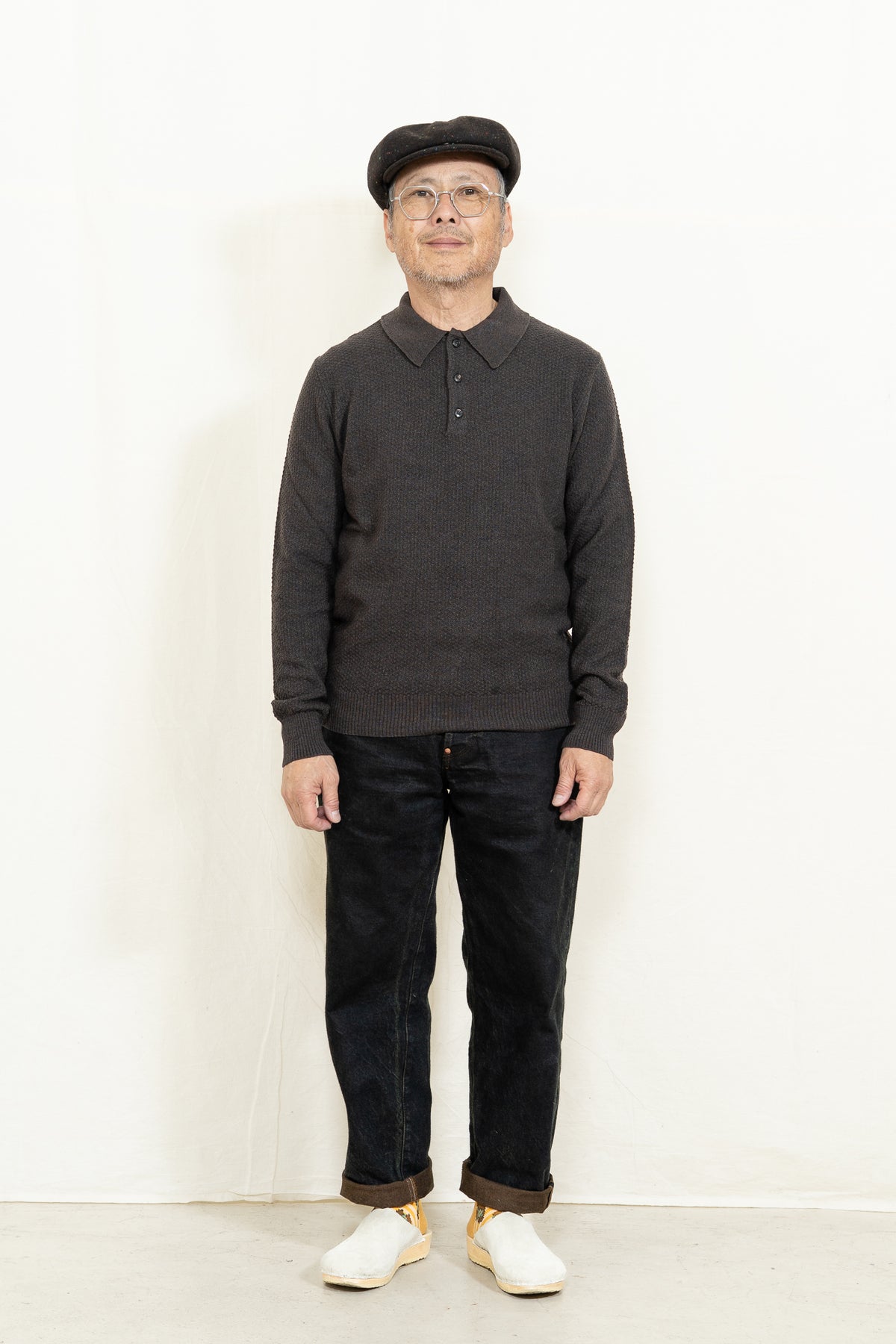 GRP ART. TEC103 L/S Polo in Brown
