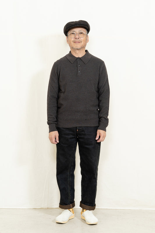 GRP ART. TEC103 L/S Polo in Brown
