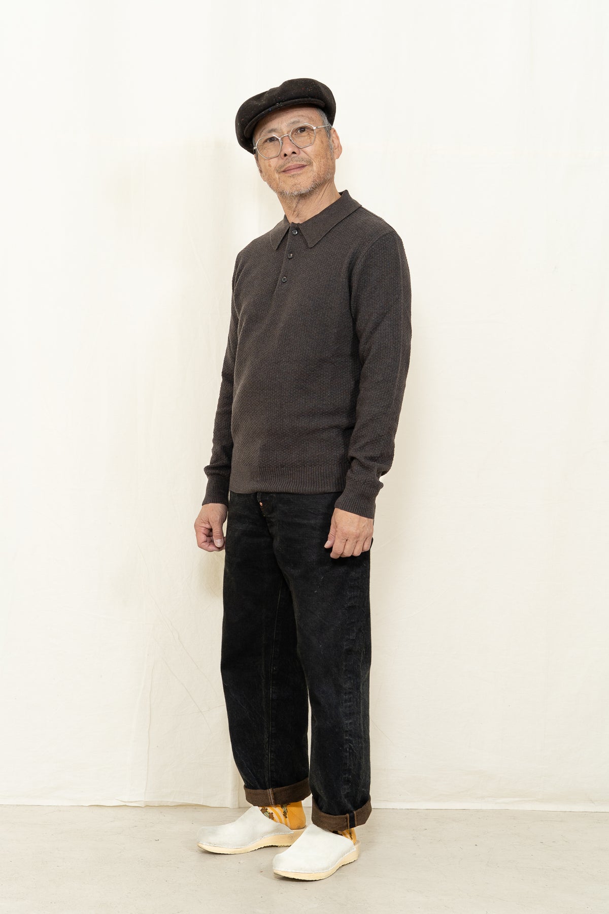 GRP ART. TEC103 L/S Polo in Brown