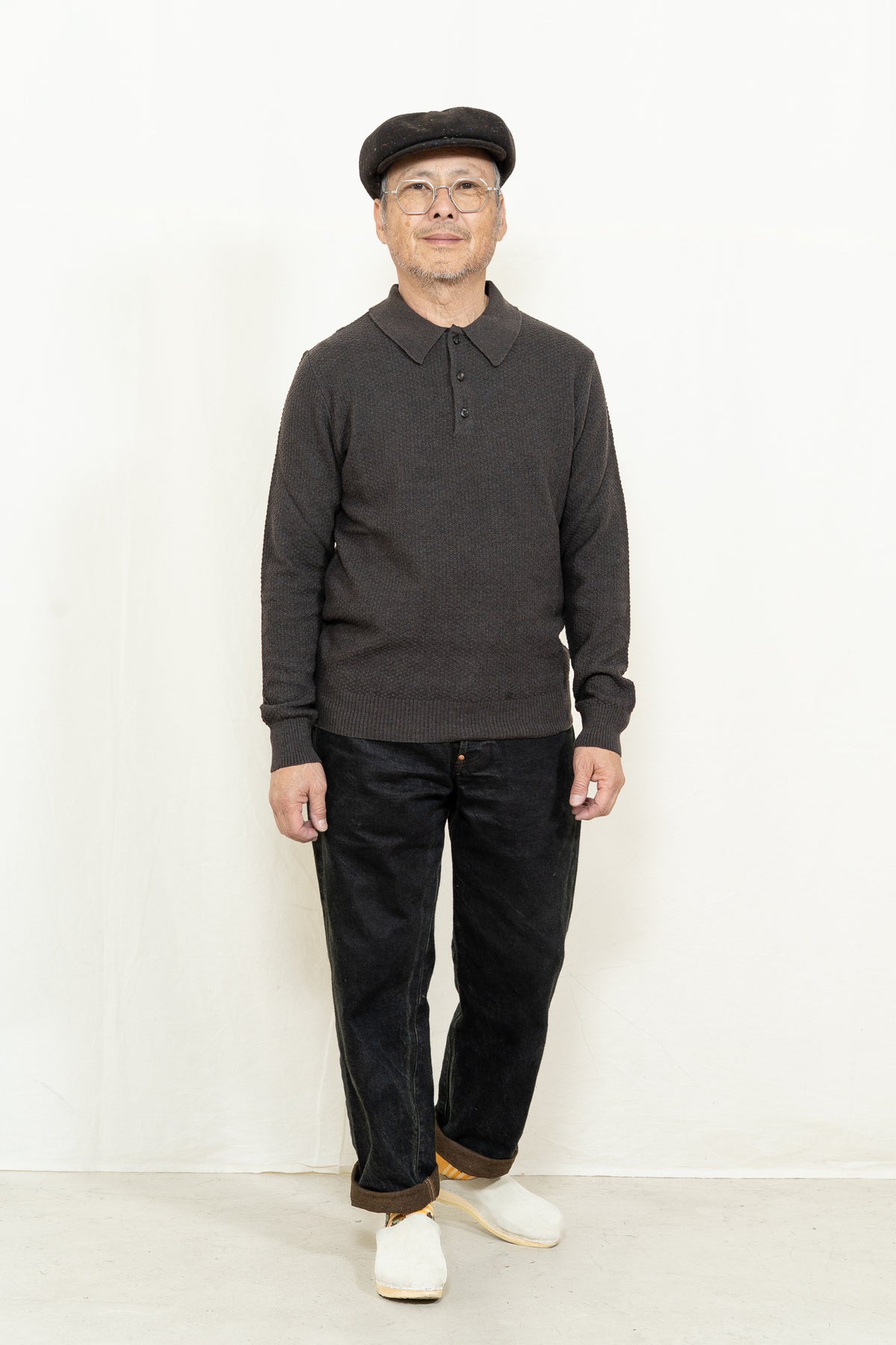 GRP ART. TEC103 L/S Polo in Brown