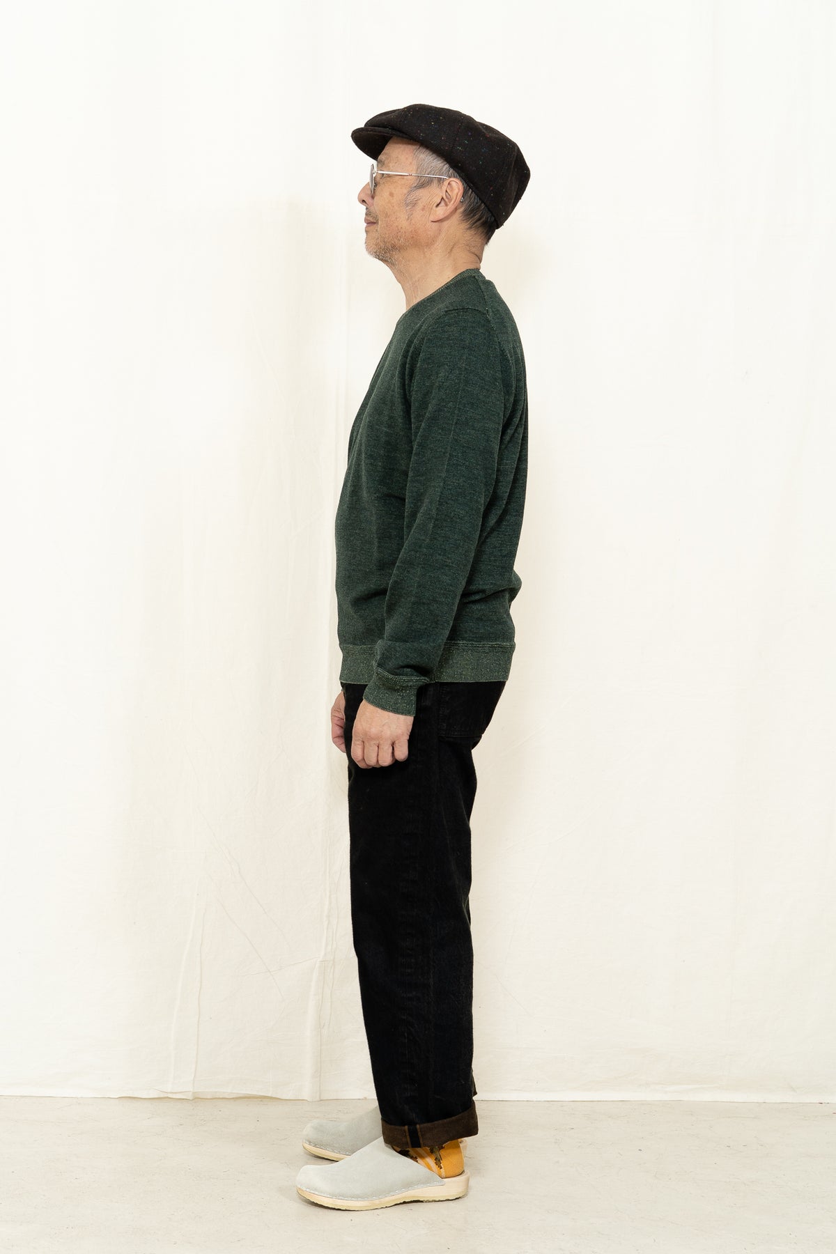 Casa Isaac ART. CC29 L/S Crewneck in Green Sage