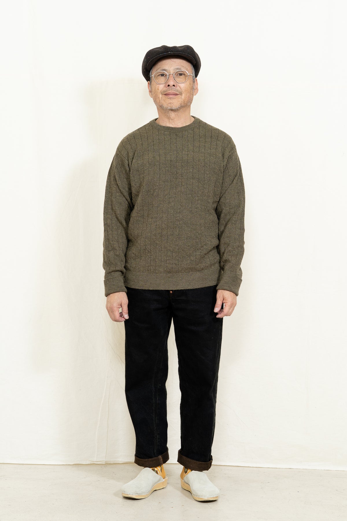 Casa Isaac ART. CC19 L/S Crewneck in Moss