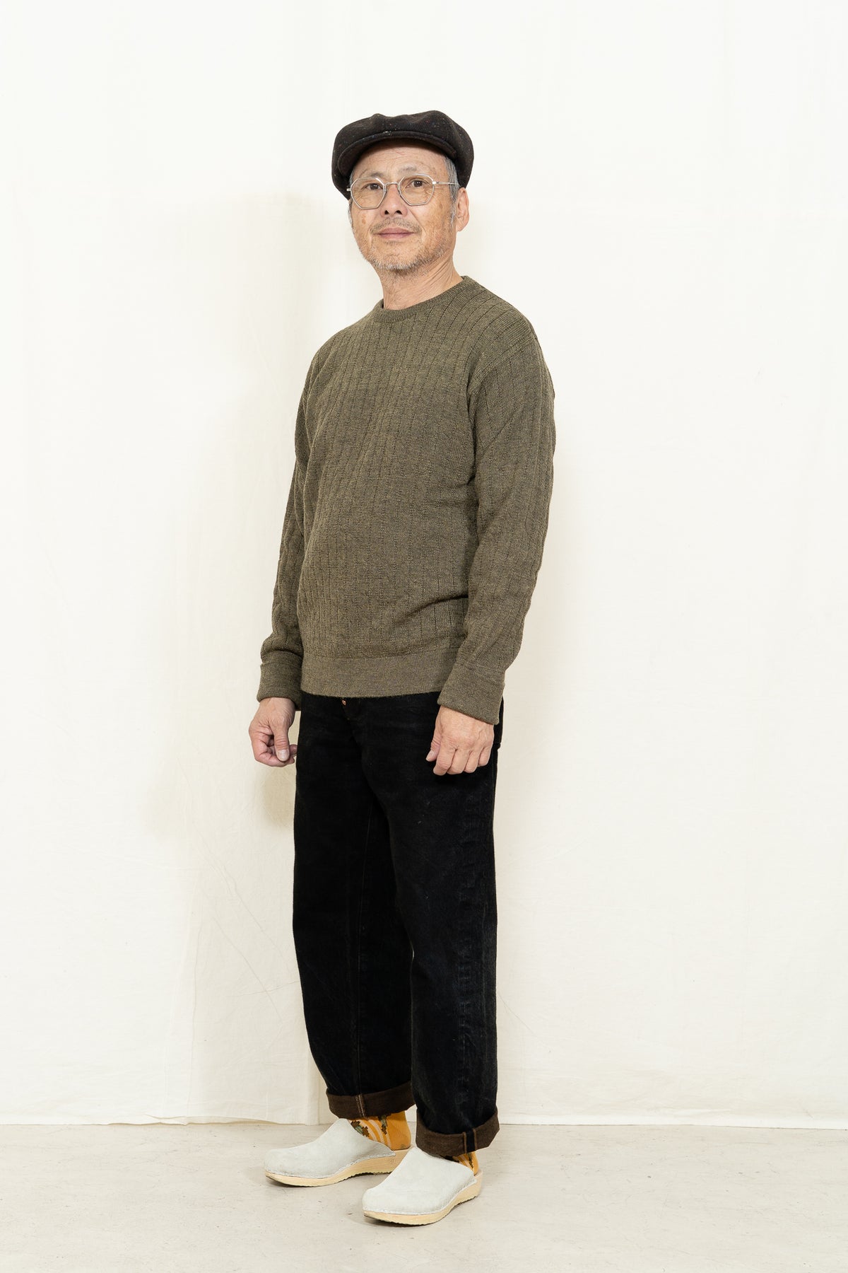 Casa Isaac ART. CC19 L/S Crewneck in Moss