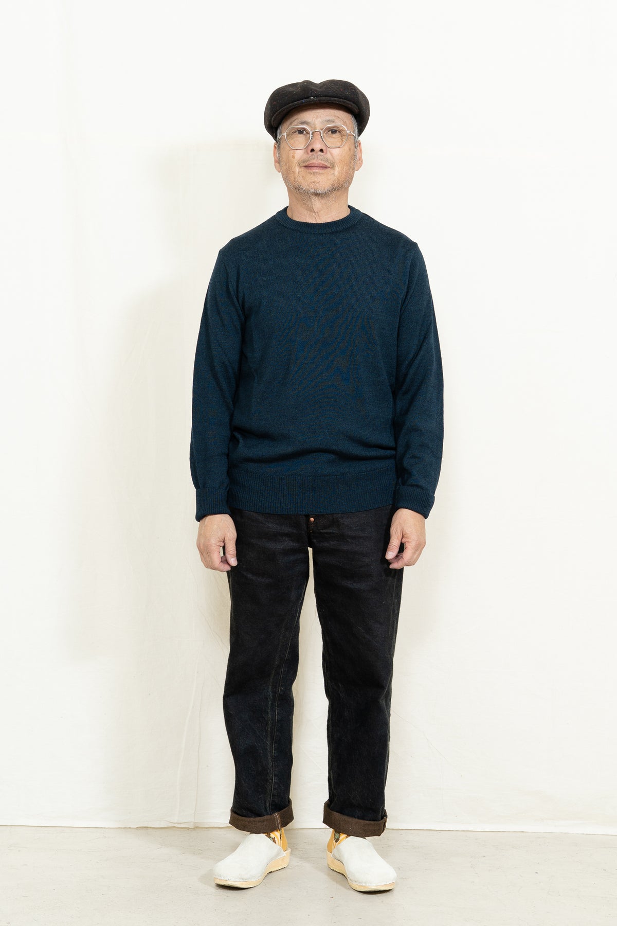 GRP TEC1 L/S Crewneck Sweater in Oil Mouline
