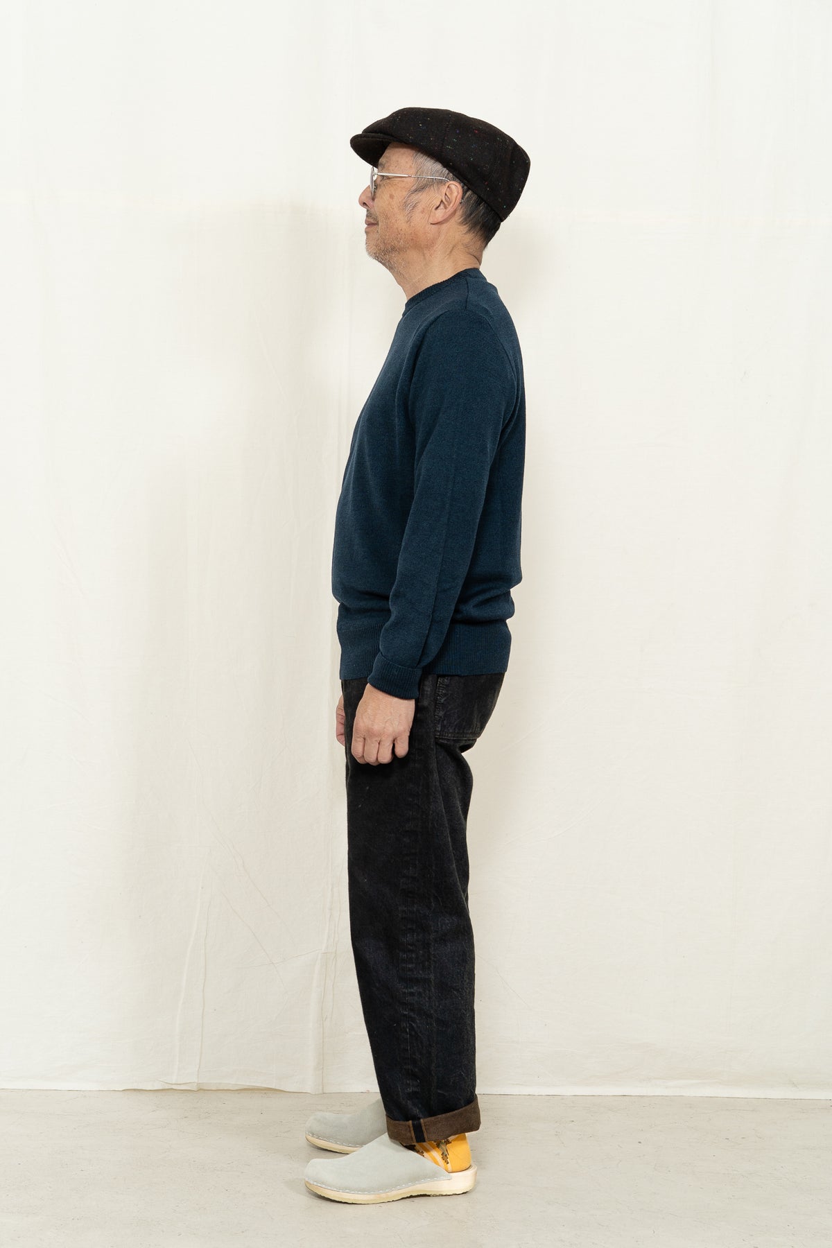 GRP TEC1 L/S Crewneck Sweater in Oil Mouline