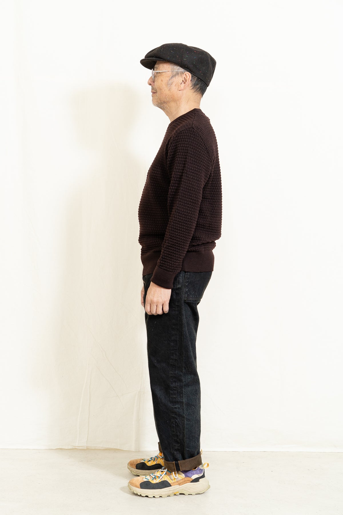 GRP TEC2 L/S Crewneck Sweater in Brown