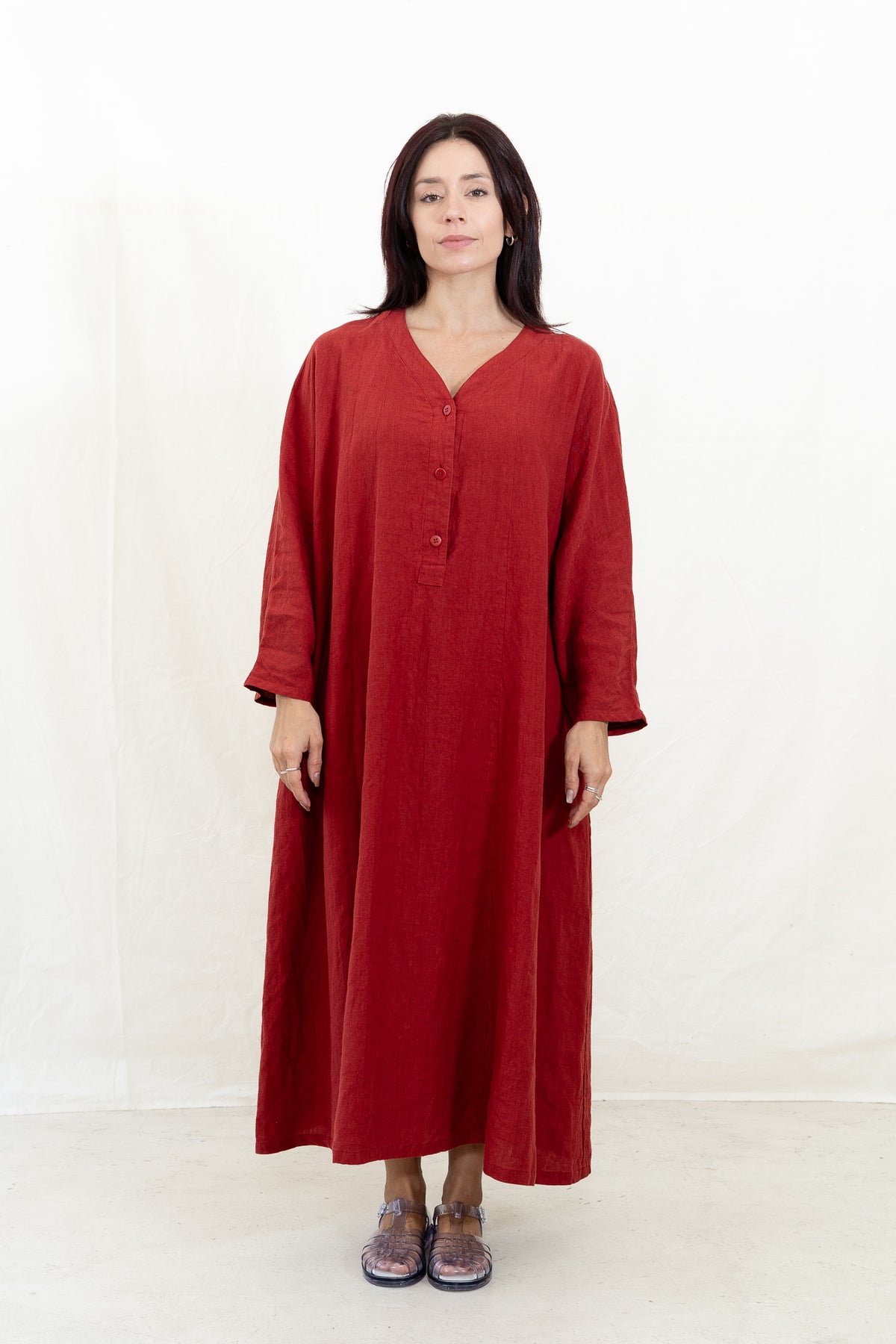 SARAHWEAR Plain Linen Dress